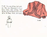 1930s Original Vintage Butterick Pattern 7149 Uncut Misses Bedjacket Set Sz 32 B -Vintage4me2