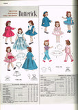 1950s Vintage Butterick Sewing Pattern 7155 14 Inch Toni Doll Clothes
