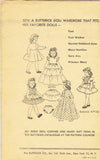 1950s Vintage Butterick Sewing Pattern 7156 16 Inch Toni Doll Clothes Set