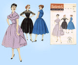 Butterick 7271: 1950s Uncut Misses Pretty Dress Sz 36 B Vintage Sewing Pattern
