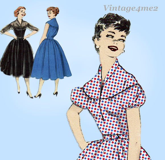 Butterick 7271: 1950s Uncut Misses Pretty Dress Sz 36 B Vintage Sewing PatternButterick 7271: 1950s Uncut Misses Pretty Dress Sz 36 B Vintage Sewing Pattern