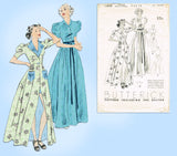Butterick 7488: 1930s Rare Misses Beach or House Coat 32B Vintage Sewing Pattern