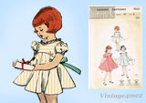 Butterick 7632: 1950s Cute Toddler Girls Sun Dress Sz2 Vintage Sewing Pattern