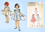 Butterick 7632: 1950s Cute Toddler Girls Sun Dress Sz2 Vintage Sewing Pattern