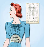 1930s Vintage Butterick Sewing Pattern 7727 Misses Afternoon Dress Size 32 Bust -Vintage4me2