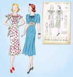 1930s Vintage Butterick Sewing Pattern 7727 Misses Afternoon Dress Size 32 Bust -Vintage4me2