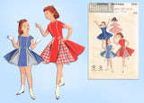 1950s Vintage Butterick Sewing Pattern 7875 Cute Toddler Girls Party Dress Size 6