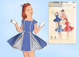 1950s Vintage Butterick Sewing Pattern 7875 Cute Toddler Girls Party Dress Size 6