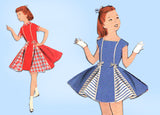 1950s Vintage Butterick Sewing Pattern 7875 Cute Toddler Girls Party Dress Size 6
