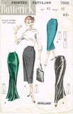 1950s Vintage Butterick Sewing Pattern 7888 Sexy Floor Length Skirt w Godet 32 W - Vintage4me2