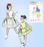 1950s Vintage Butterick Sewing Pattern 7976 Toddler Girls Party Dress Size 6