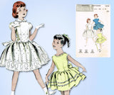 1950s Vintage Butterick Sewing Pattern 7976 Toddler Girls Party Dress Size 6