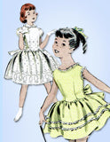 1950s Vintage Butterick Sewing Pattern 7976 Toddler Girls Party Dress Size 6