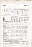 Butterick 8218: 1930s Stunning Misses Street Dress Sz 30B Vintage Sewing Pattern