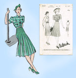 Butterick 8335: 1930s Stunning Misses Street Dress Sz 30B Vintage Sewing Pattern