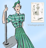 Butterick 8335: 1930s Stunning Misses Street Dress Sz 30B Vintage Sewing Pattern