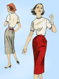 Butterick 8376: 1950s Quick Easy Misses Skirt Sz 28 W Vintage Sewing Pattern