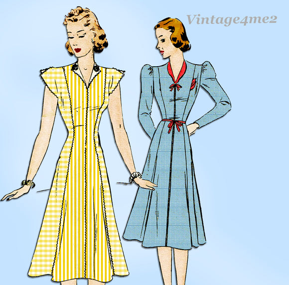 Butterick 8457: 1930s Misses Princess Cut Dress 32 Bust Vintage Sewing Pattern