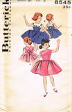 1950s Vintage Butterick Sewing Pattern 8545 Cute Baby Girls Party Dress Size 2