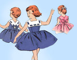 1950s Vintage Butterick Sewing Pattern 8545 Cute Baby Girls Party Dress Size 2