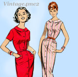 Butterick 8589: 1950s Misses Casual Dress Size 34 Bust Vintage Sewing Pattern