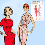 Butterick 8589: 1950s Misses Casual Dress Size 34 Bust Vintage Sewing Pattern