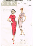 Butterick 8589: 1950s Misses Casual Dress Size 34 Bust Vintage Sewing Pattern