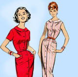 Butterick 8589: 1950s Misses Casual Dress Size 34 Bust Vintage Sewing Pattern