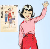 1950s Vintage Butterick Sewing Pattern 8668 Cute Toddler Girls Play Clothes Sz4