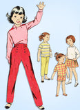 1950s Vintage Butterick Sewing Pattern 8668 Cute Toddler Girls Play Clothes Sz4