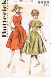 Butterick 8969: 1950s Cute Misses Sun Dress Size 36 Bust Vintage Sewing Pattern