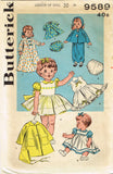 1950s Original Vintage Butterick Pattern 9589 Uncut 30in Toddler Sized Doll Clothes