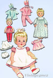 1960s Vintage Butterick Pattern 9994 Cute Baby Doll Clothes Set