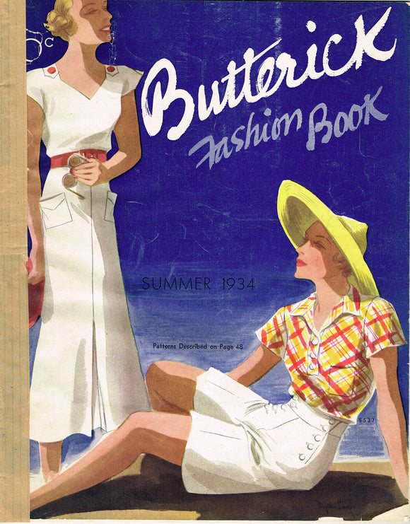 1930s Vintage Butterick Pattern Book Summer 1934 Catalog 50 Pages Gown ...