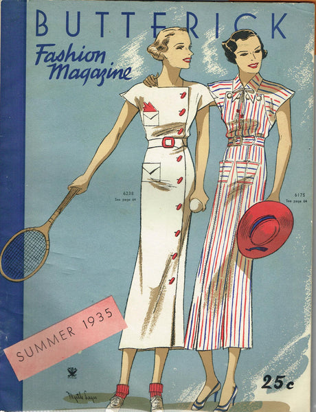 1930s Digital Download Butterick Saummer 1935 Fashion Magazine Pattern Book Catalog