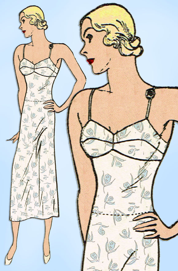 Butterick 4779: 1930s Misses Slip w Attached Panties 32 B Vintage Sewing Pattern - Vintage4me2