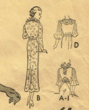 Butterick 5805: 1930s Uncut Afternoon Dress Size 32 Bust Vintage Sewing Pattern