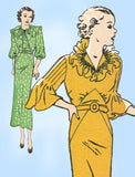 Butterick 5805: 1930s Uncut Afternoon Dress Size 32 Bust Vintage Sewing Pattern - Vintage4me2