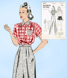 Butterick 8025: 1930s Misses Slacks & Shirt Size 32 Bust Vintage Sewing Pattern - Vintage4me2