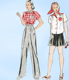 Butterick 8025: 1930s Misses Slacks & Shirt Size 32 Bust Vintage Sewing Pattern - Vintage4me2