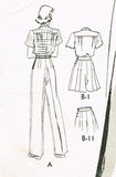 Butterick 8025: 1930s Misses Slacks & Shirt Size 32 Bust Vintage Sewing Pattern - Vintage4me2