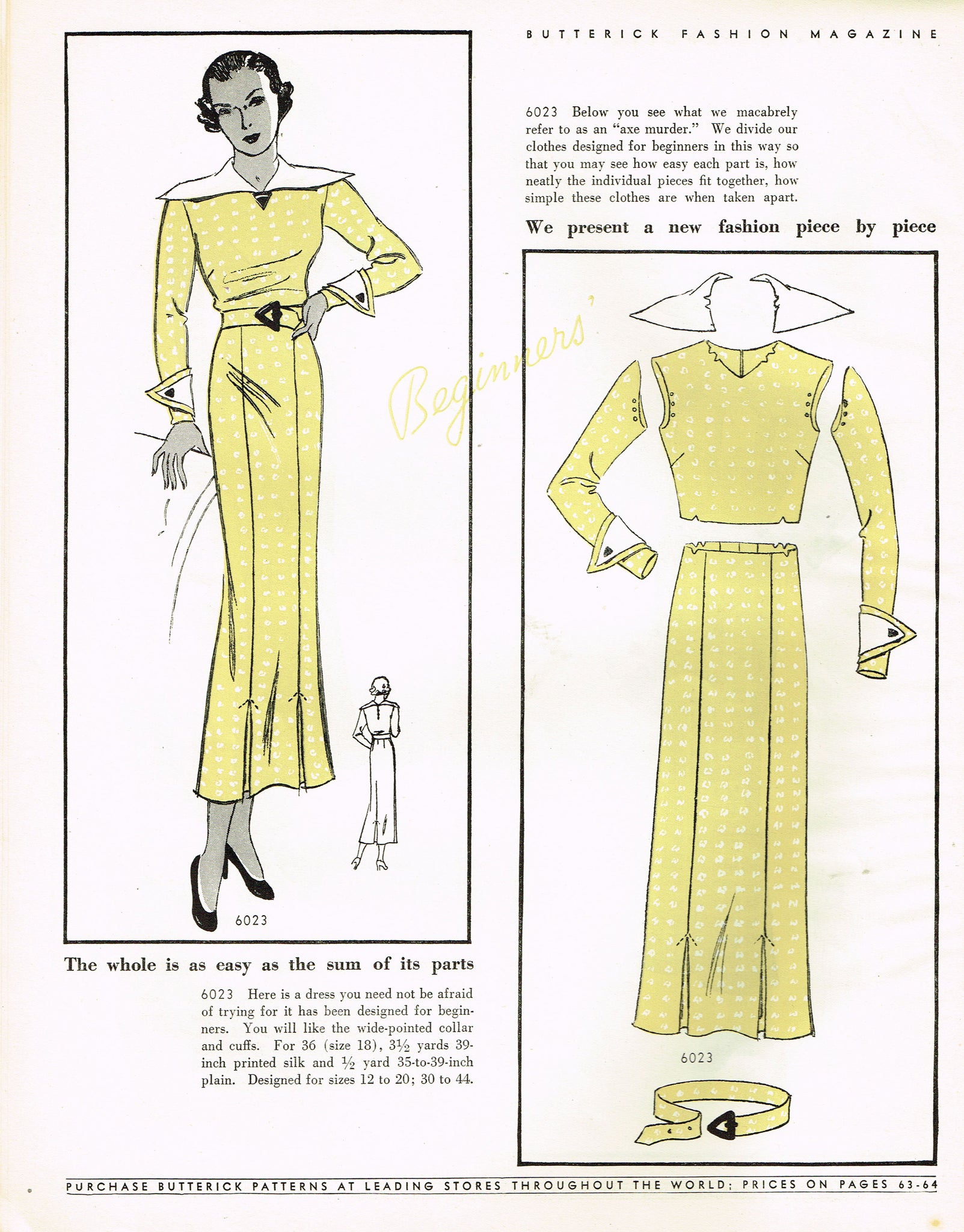 1930s Digital Download Butterick Early Spring 1935 Pattern Catalog