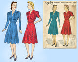 Du Barry 5259: 1940s Uncut Misses WWII Dress Sz 38 Bust Vintage Sewing Pattern