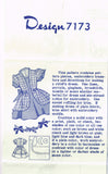 1950s Vintage Design Transfer Pattern 7173 Little Girls Dress Lantern Sleeve Sz8