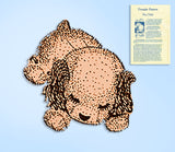 1940s Vintage Design Transfer Pattern 7244 Cute Uncut Stuffed Puppy Toy