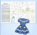 1950s Vintage Design Transfer Pattern 7385 Girls Dress w Doll Face Pockets Sz 10