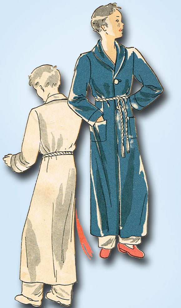 1930s Vintage Du Barry Sewing Pattern 1033 Little Boys Depression Era Robe Sz 12 - Vintage4me2
