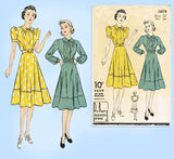 Du Barry 2267B: 1930s Stunning Misses Day Dress Sz 34 B Vintage Sewing Pattern
