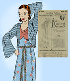 Du Barry D 484: 1930s Rare Plus Size Lounging Pajamas 40B Vintage Sewing Pattern - Vintage4me2