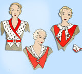 Du Barry 703A: 1930s Uncut Misses Set of Collars Size Med Vintage Sewing Pattern